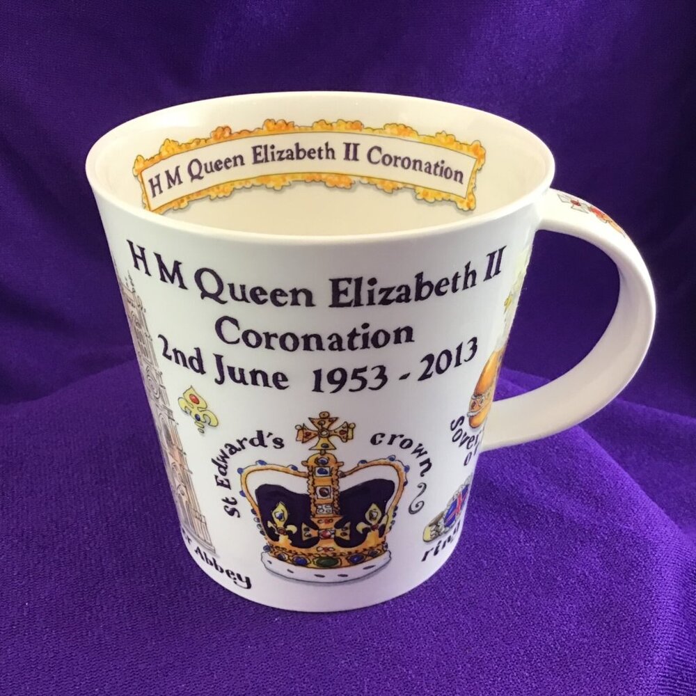 Queen Elizabeth II 60th Anniversary of Coronation Mug  1953 2013 Dunoon Tea Mug